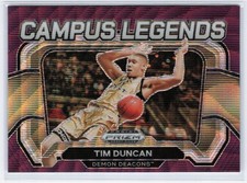 2024 Panini Prizm Draft Picks #1 Tim Duncan Campus Legends Prizms Purple Wave