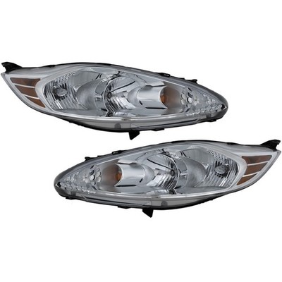 LH & RH Headlights For Ford Fiesta 2011-2013 Halogen w/ Bulbs CAPA S SE SEL SES