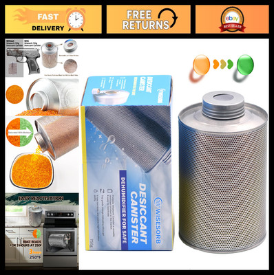 750g Gun Safe Dehumidifier - Rechargeable Silica Gel Canister, Orange to Green,