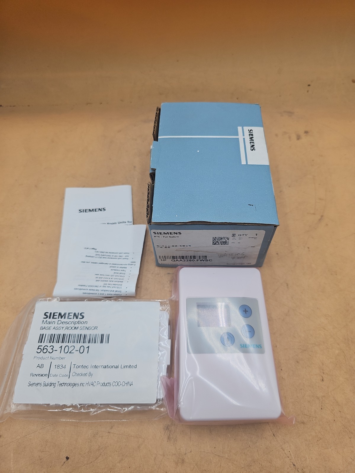 Siemens QAA2280.FWSC Air Temperature Sensor.