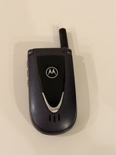 Motorola V66 - Blue and Silver Very Rare Cellular Flip Phone Untested