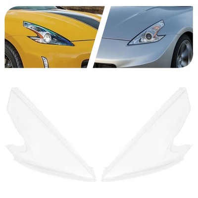 For Nissan 370Z 2009-2021 Left + Right Front Clear Headlight Lens Cover
