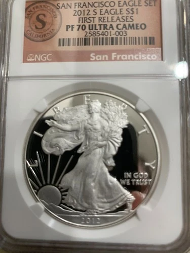 2012-S $1 Proof American Silver Eagle NGC PF 70 UC First Releases