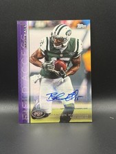 #128 Brandon Marshall 2015 Topps Field Access SN,AU Auto #/25 Jets Auto Purple