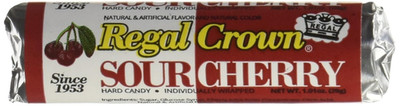 Regal Crown Sour Cherry Candy Rolls | Traditional Sour Cherries Candy | Tart and
