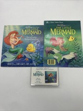 2 Books 1 Tape Vintage Disney Cassette Lyric Book Sing Along Little Mermaid