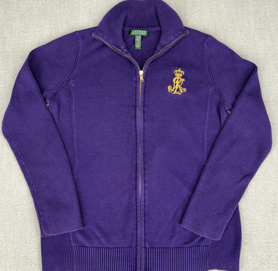 Lauren Ralph Laurenカーディガン XL Lauren Ralph Lauren Womens XL Cardigan Sweater Cotton Knit Full