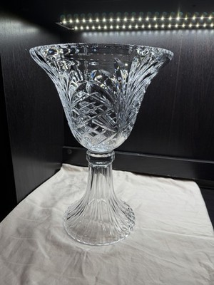 14'' TOWLE 24% Lead Crystal Footed Centerpiece Pedestal Bowl - Czech Republic
