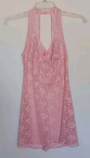 Cinema Etoile Seductivewear Size S Pink Lace Babydoll Nightgown/Slip