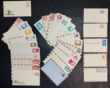 US 30 Mint Entire Embossed Postal Stationery 1945-73 air mail Mixed Lot, NICE!