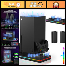 Vertical Charging Stand with Cooling Fan for Xbox Series X/S, Dual Controller Do