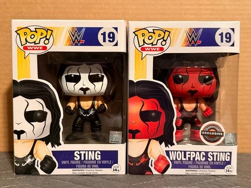 Funko Pop! WWE Sting & Gamestop Exlusive Wolfpac Sting #19 Vaulted Set