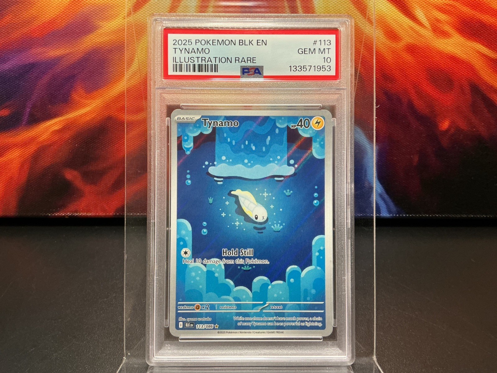 2025 POKEMON BLK EN BLACK BOLT #113 TYNAMO ILLUSTRATION RARE PSA 10 🐦‍🔥