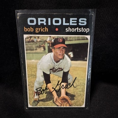 Topps 1971 Bob Grich Baltimore Orioles #193 Autographed Baseball Card