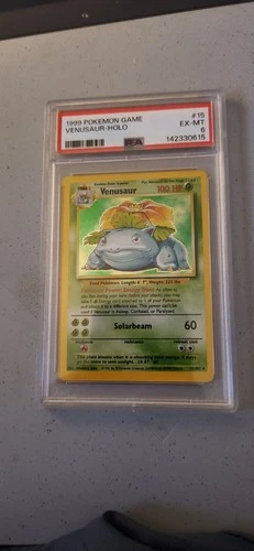1999 Pokémon TCG Base Set Venusaur Holo Card 15/102 PSA 6