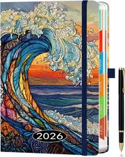 ZXHQ 2026 Diary A5 Page a Day from Jan to Dec, Full Year Daily Planner, with