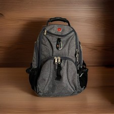SwissGear 1900 ScanSmart Backpack - fits up to 17" Laptop Bag- Grey / Black