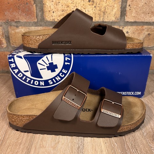 Birkenstock Arizona Sandalen Dunkelbraun Doppelriemchen Sandaletten UK 7 US 9 EU 40
