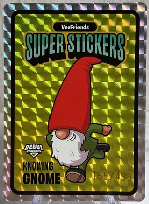 VeeFriends Super Stickers Spectacular Series Knowing Gnome Debut Yellow 169/499