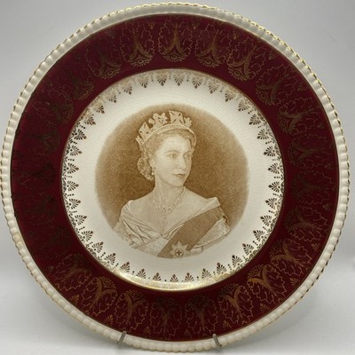 1953 Queen Elizabeth Coronation 10.25  Porcelain Ambassador/Simpson s UK Plate