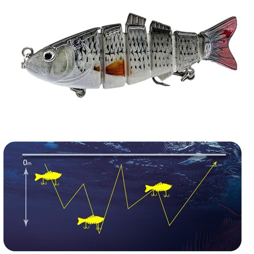 Bass Fishing Lures Multi Jointed Swimbaits 10cm Lifelike Glide Bait Tackle Kits - Bild 11 von 14