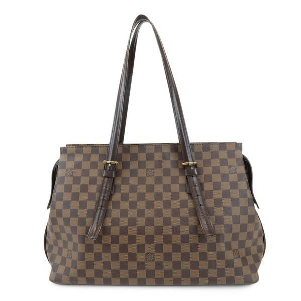 Louis Vuitton Damier Ebene Chelsea Canvas Shoulder Bag N51119 Authentic Used