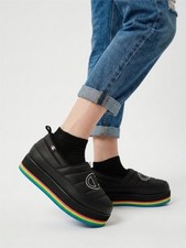 b1/10 Champion Womens Size 11 Hot Stuff Black Platform Slippers ShoesChampion