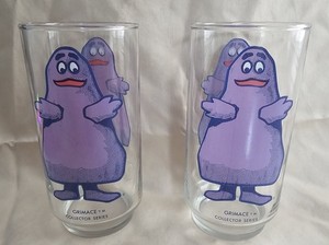 McDonalds 1970s Grimace Glasses, Set Of 2, Collector's Series