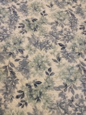 Nicole Miller Queen Size Quilt 3Pc Set 2 Shams Blue White Floral Summer