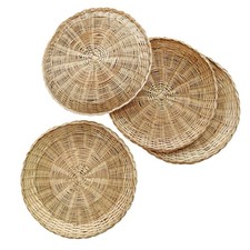 10in Handmade Wicker Plate Holder, Heavy Duty Charger Plates for Dinner Plate...