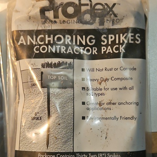 Contractor Pack Nylon Spikes 32 pcs 8in Heavy Duty Landscape Anchoring Rustproof