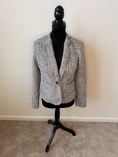 Liz Claiborne Women's Gray Blazer S Notch Lapel Polyester Acrylic MPN 751438