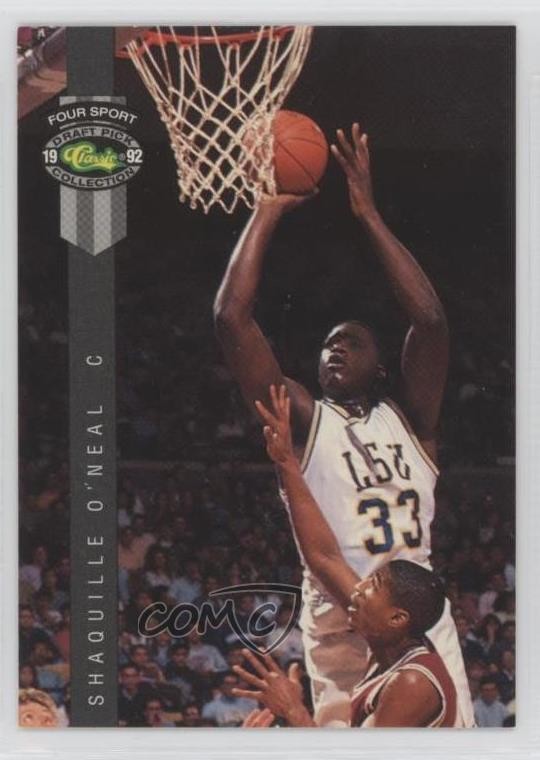 1992 Classic Four Sport Draft Pick Collection Shaquille O'Neal #1 Rookie RC HOF