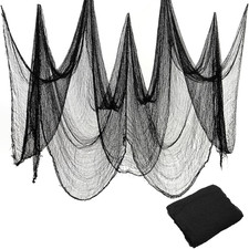 Halloween Gauze Cloth, Black Creepy Cloth, 80 200 Inch Creepy Fabric Hallowee...