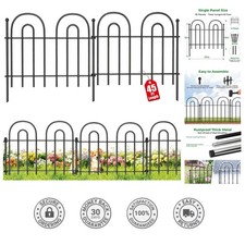 Borde de jardín decorativo de 45 pies de largo - Cerca de metal a prueba de óxido para mascotas y niños