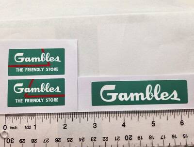 Tonka Gambles Truck Stickers For Vintage Tonka Pick-up Trucks, 1950s To 1960s