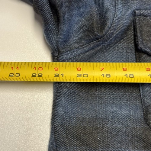 Dickies Flannel Jacket Mens Small Blue Plaid Button Up Hooded Outdoor Coat - Picture 8 of 9