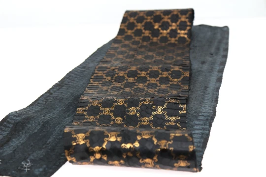 CC Monogram Print on Matte Elaphe Carinata Snake Skin Snakeskin Leathercraft - Image 3 of 3