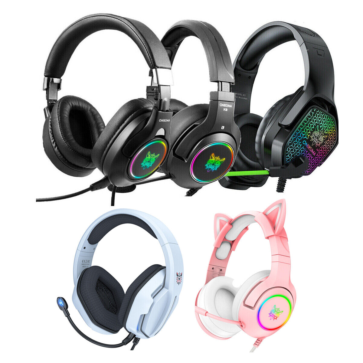 Headset Gamer Onikuma, RGB, Xbox One