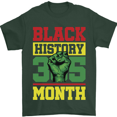  Herren-T-Shirt schwarz History Month Lives Matter 100 % Baumwolle