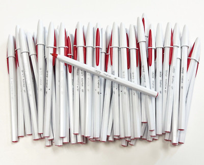 75 BIC Cristal Up Pens 1.0mm Medium Point RED Ink Cristal Pen NEW 75 Count