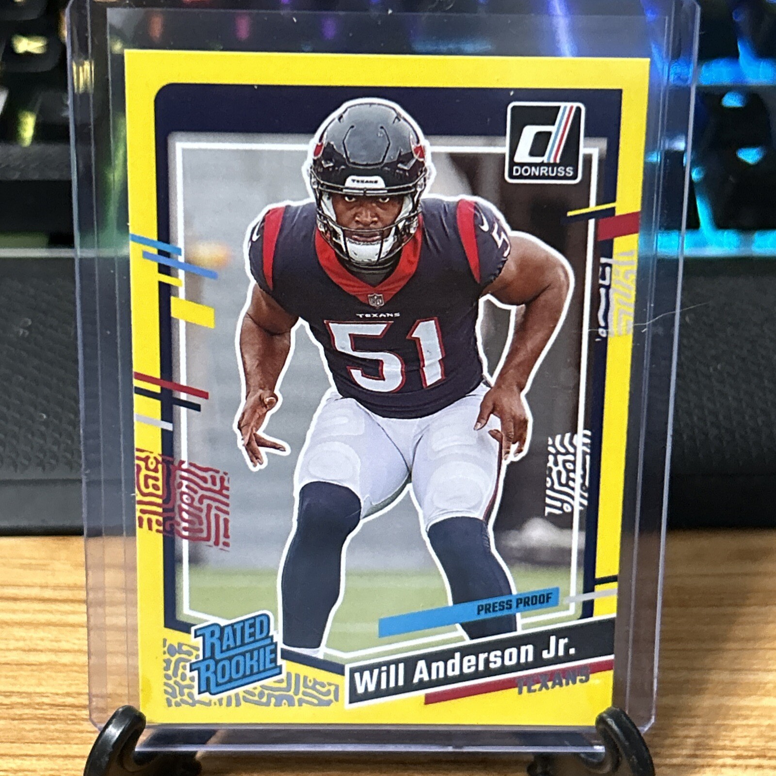 2023 Panini Donruss - Rated Rookie Press Proof Yellow #342 Will Anderson (RC)