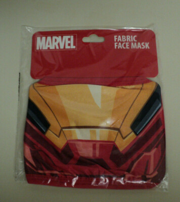 Iron Man Marvel Adult Size Gathered Fabric Face Cover/Mask  ConCeptOne #6803