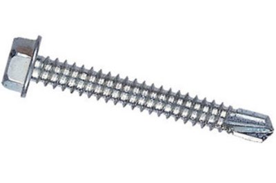 2'' x #12-14 Hex Head Self Drill Screw #3 Point Zinc (100)