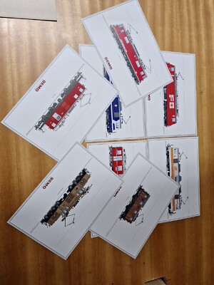 Collection of 8 Images of BEMO Locomotives. A4 size