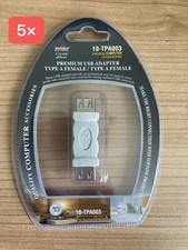 5 x New USB Type A Female to Female Adapter Coupler