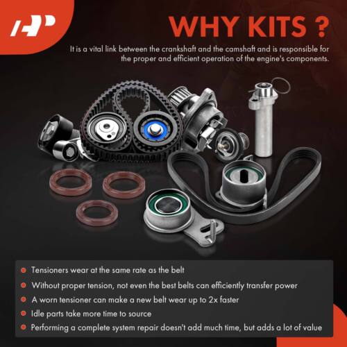 2x Serpentine Belt Drive Component Kit for Honda Accord 2013-2017 CR-V Acura TLX - Picture 7 of 10