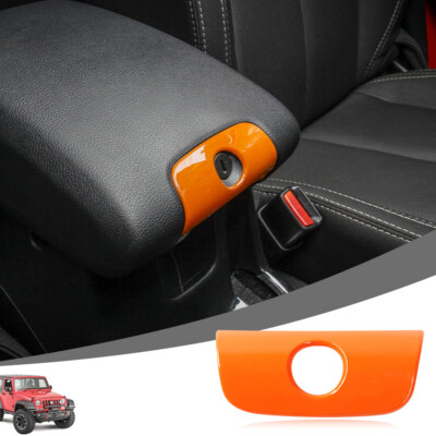 Center Console Keyhole Cover Trim Decor for Jeep JK JKU Wrangler 2011-18 Orange