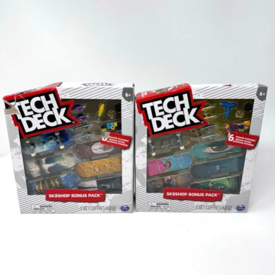 Two Tech Deck SK8Shop Bonus Packs Includes 12 Boards Toy Machine & April Sets
