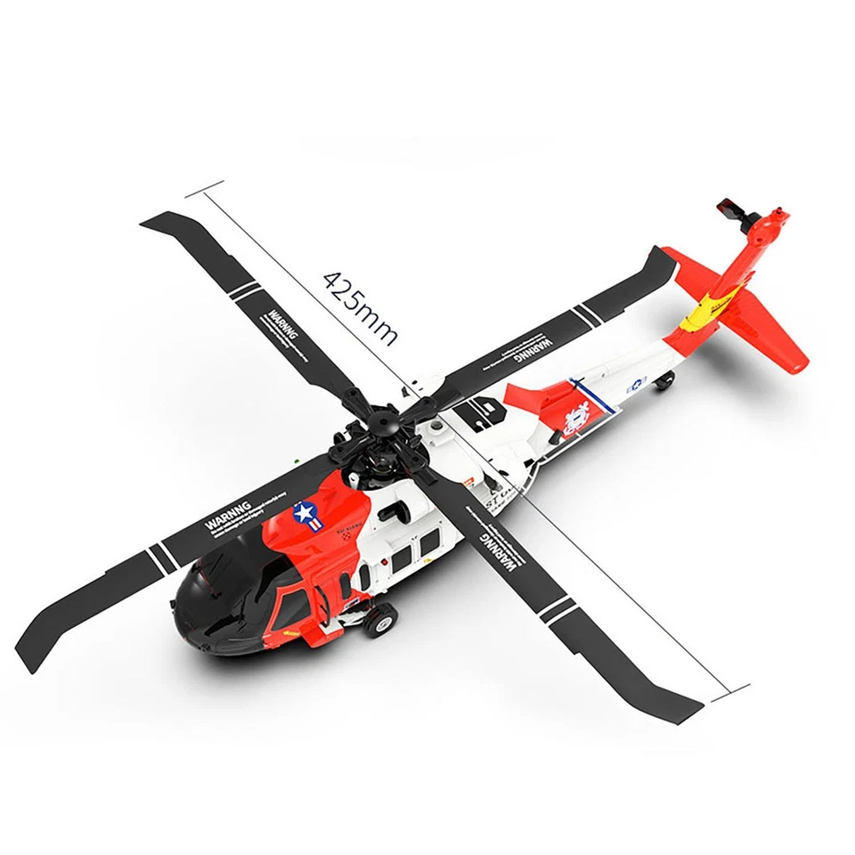 YXZNRC F09-S 1:47 RC Helicopter UH60 6CH Drone Gyro GPS Lights Brushless Motor - Image 4 of 4